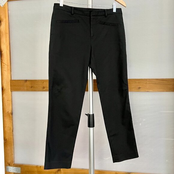 Club Monaco Mid-Rise Classic Black Taper Leg Ankle‎ Pants Sz 4 (No Size Label) - Picture 1 of 11